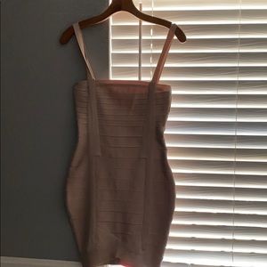 nude bandage material dress